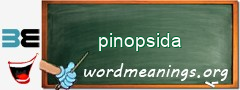 WordMeaning blackboard for pinopsida